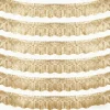 6Pcs Wavy Laser Champagne Golden Foil Fringe Garland Party Decorations, Tinsel Streamers Shiny Champagne Golden Wall Hanging