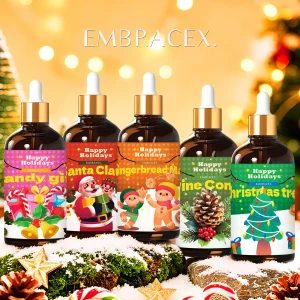 7 Types 100ml Christmas Fragrance Oils Christmas Tree Candy Cinnamon Warm Scent Xmas Gifts Fragrance Oil For Diffuser DIY Candle