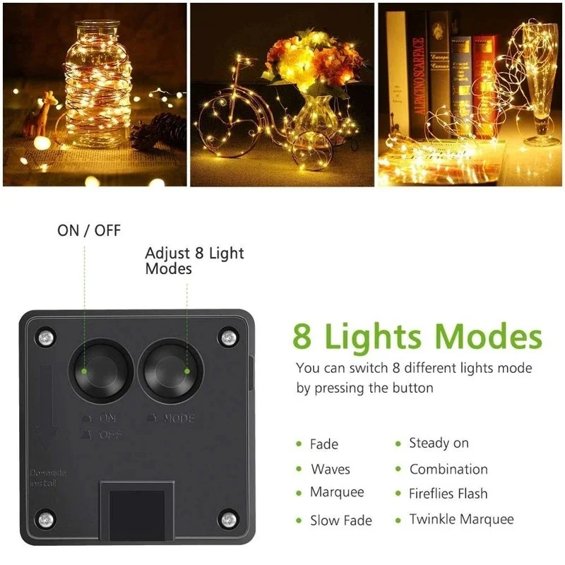7m/12m/22m/32m LED Solar Light Outdoor Garden Fairy String Light Led Twinkle Waterproof Lamp for Christmas Patio Tree Party - Image 2