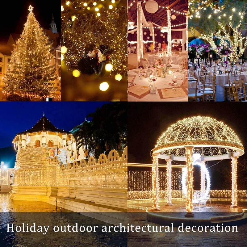 7m/12m/22m/32m LED Solar Light Outdoor Garden Fairy String Light Led Twinkle Waterproof Lamp for Christmas Patio Tree Party - Image 5