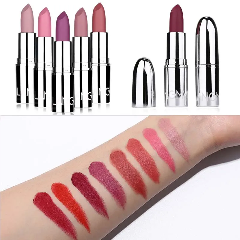 8 Colors Bullet Matte Lipstick Waterproof Long-Lasting Velvet Lips Stick Sexy Non-stick Cup Moisturizing Solid Lipstick Makeup - Image 4