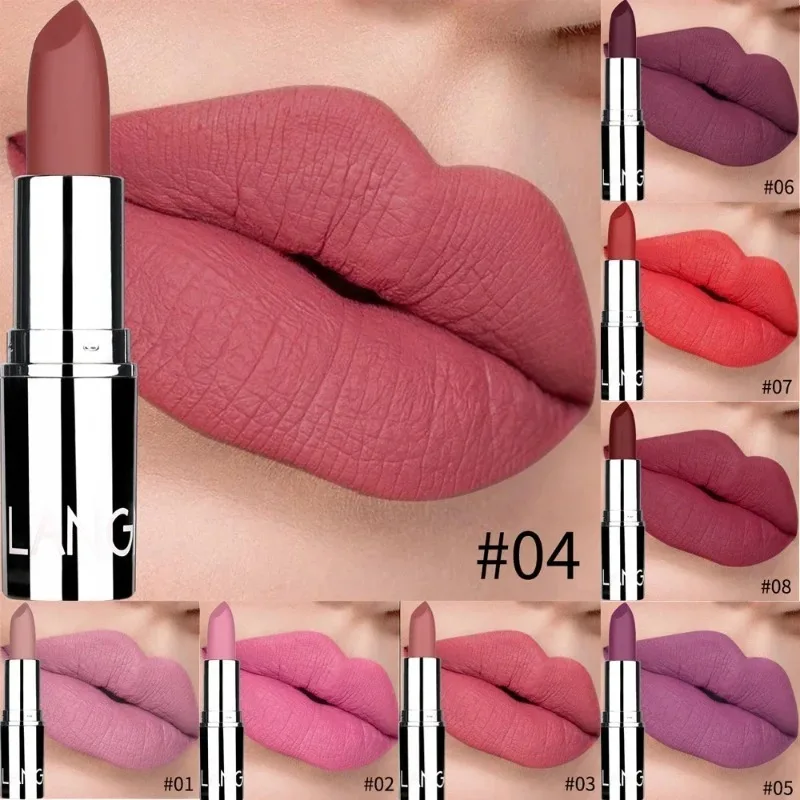 8 Colors Bullet Matte Lipstick Waterproof Long-Lasting Velvet Lips Stick Sexy Non-stick Cup Moisturizing Solid Lipstick Makeup - Image 3