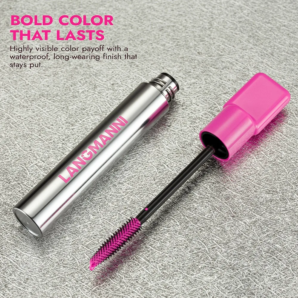 8 Colors Green Mascara Thick Curling Waterproof Natural Eyelashes Long Lasting Blue White Pink Black Eye Makeup Korean Cosmetics - Image 6