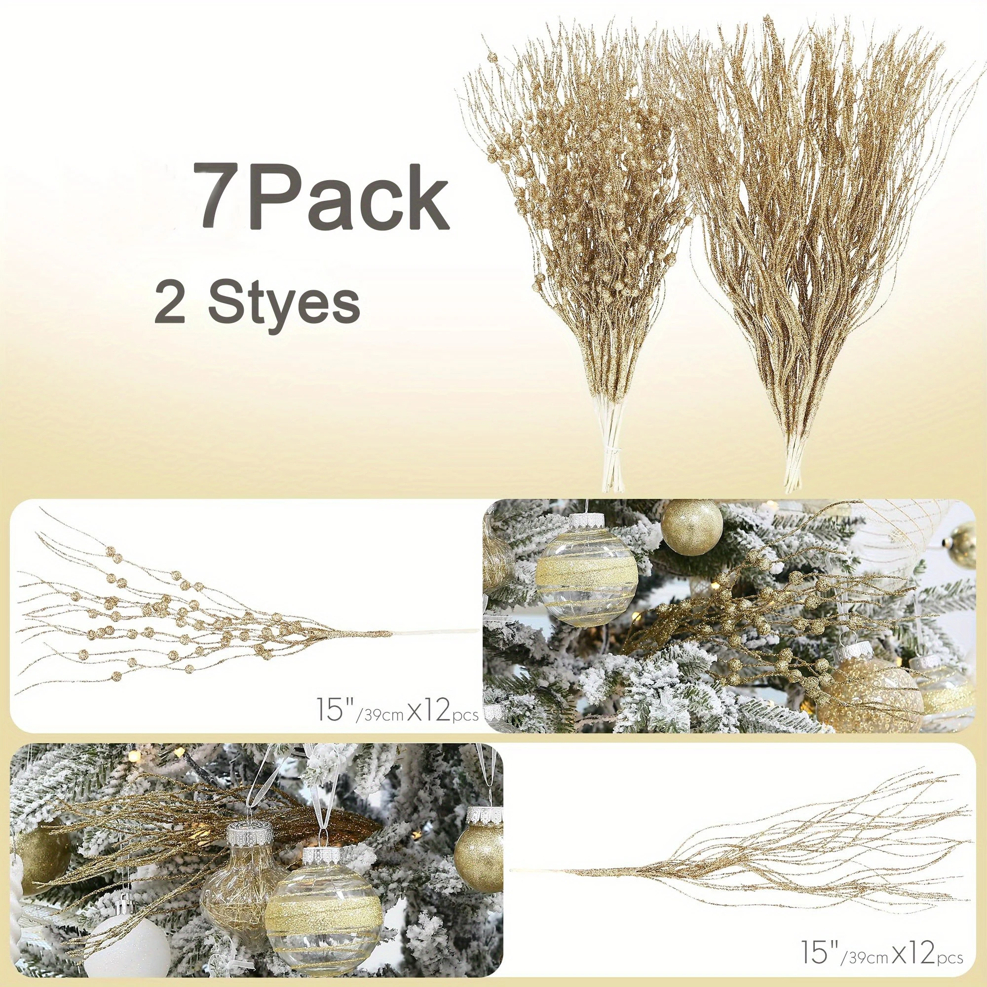 8Pcs Artificial Berry Flowers Bouquet Christmas Decoration Xmas Tree Ornament for Home Decor Party Supplies New Year Accessories - Image 5