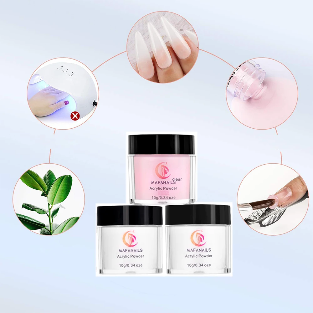 8pcs/Set Professional Crystal Monomer Liquid & Brush Nail Powder Kit 3Color Acrylic Powder&40ml for Nails Liquid Set With Cup - Image 5