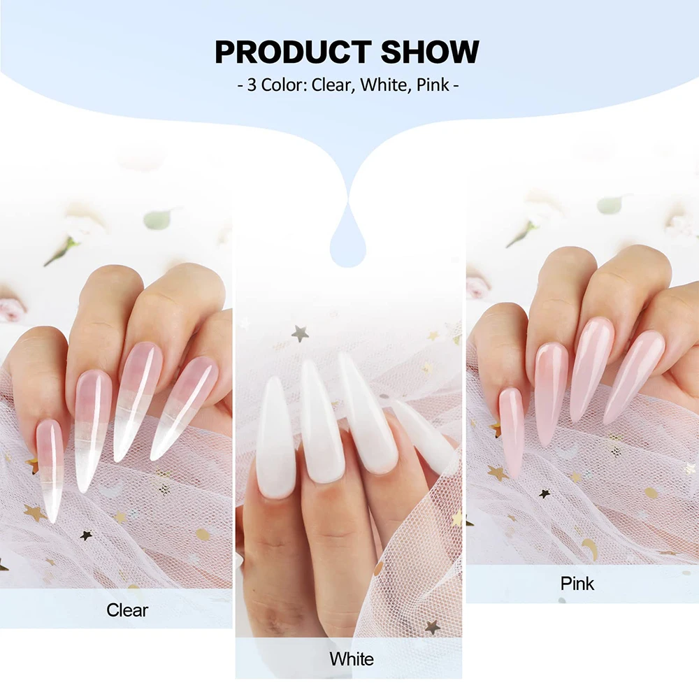 8pcs/Set Professional Crystal Monomer Liquid & Brush Nail Powder Kit 3Color Acrylic Powder&40ml for Nails Liquid Set With Cup - Image 3