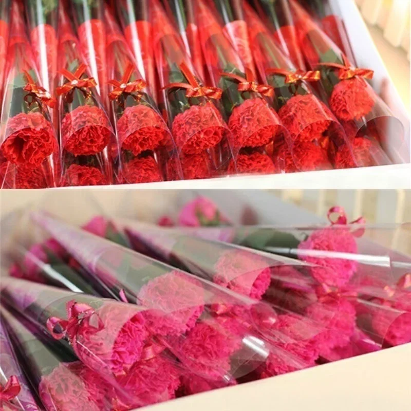 8pcs/lot Artificial Bath Carnation Soap Flowers Mother's Day Gift Party Decoration Valentine's Day Gift - Image 2