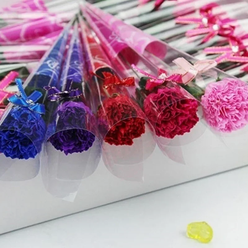 8pcs/lot Artificial Bath Carnation Soap Flowers Mother's Day Gift Party Decoration Valentine's Day Gift - Image 5