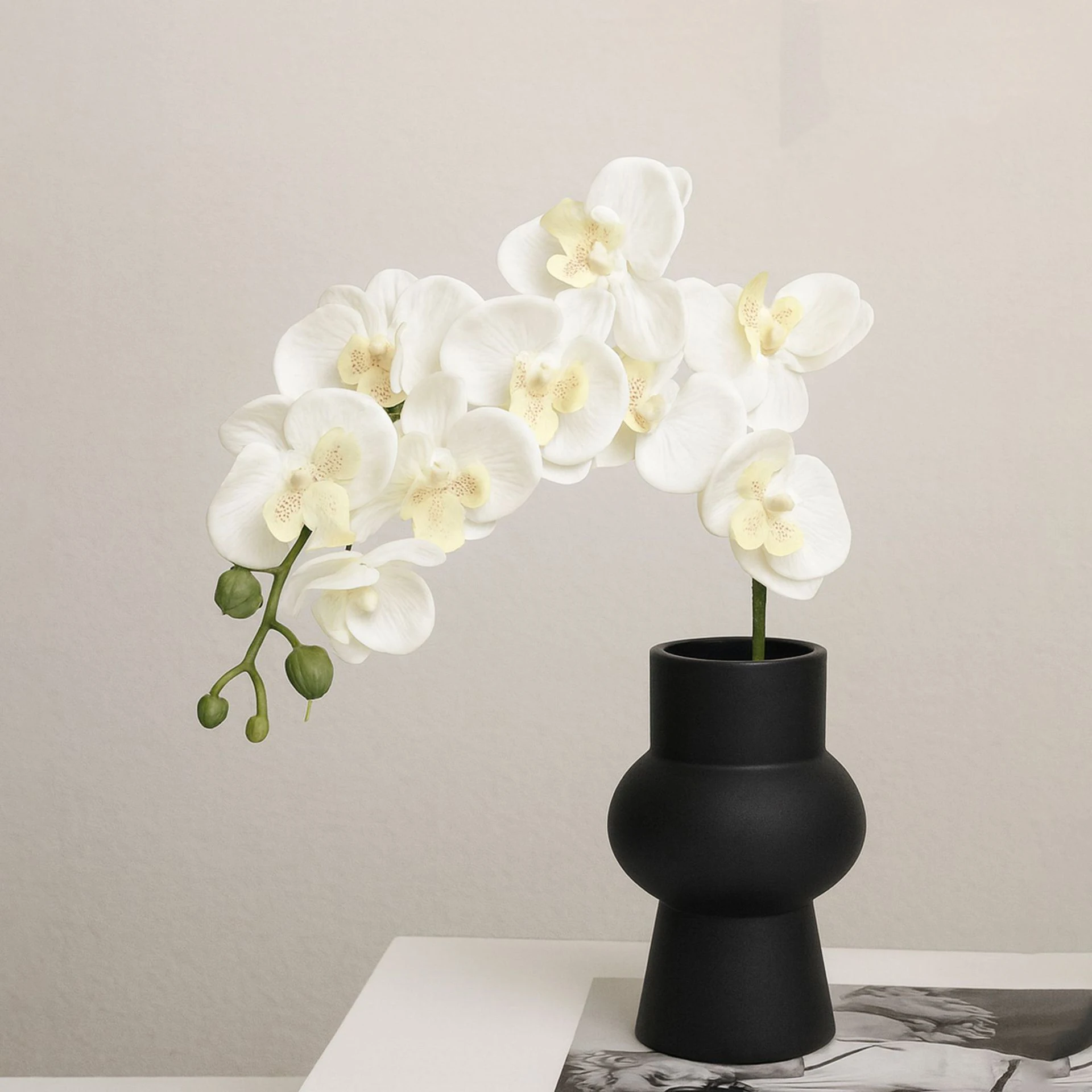 9 Heads Artificial Butterfly Orchid Flowers Hot pink White Fake Moth Orchids Flowers for Wedding Christmas Festival Home Decor - Image 2