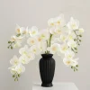 9 Heads Artificial Butterfly Orchid Flowers Hot pink White Fake Moth Orchids Flowers for Wedding Christmas Festival Home Decor