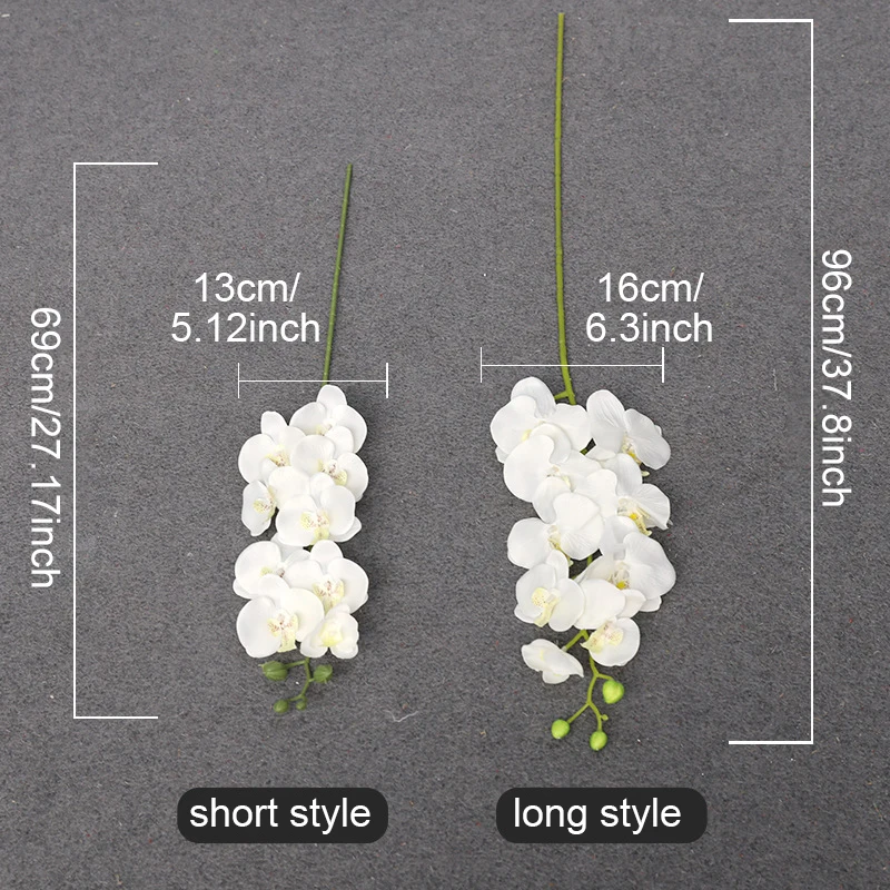 9 Heads Artificial Butterfly Orchid Flowers Hot pink White Fake Moth Orchids Flowers for Wedding Christmas Festival Home Decor - Image 5