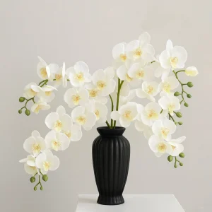 9 Heads Artificial Butterfly Orchid Flowers Hot pink White Fake Moth Orchids Flowers for Wedding Christmas Festival Home Decor
