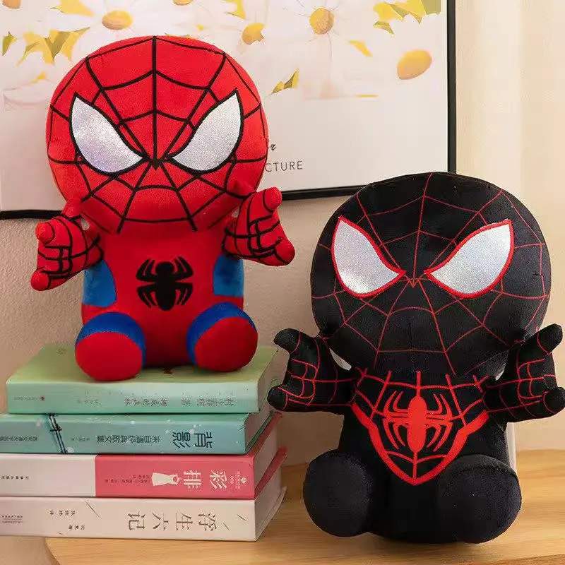 @HOT Sels Anime Spider Man Plush Doll Kawaii Cute Cartoon Red Black Stuffed Doll Home Room Decor Peluche Pillow Birthday Gift - Image 2