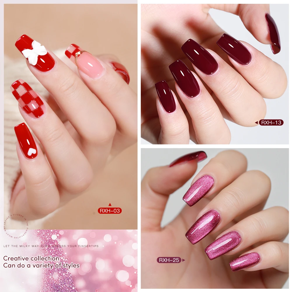 AS 15ml Gel Nail Polish Not Set New Years Semi Permanent Hybrid Black Red Color Gel Polish Valentine's Nail Art Enamels Varnish - Image 6