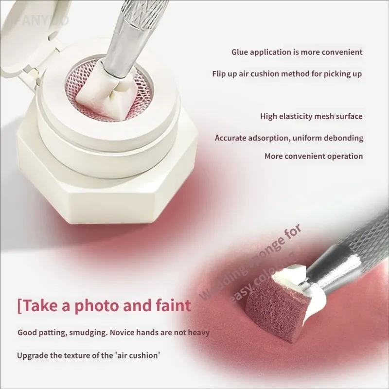 Air Cushion Patting Gel, High Saturation Blush Gradient Ombre Nail Art Gel, No Wipe Painting Transfer UV LED Soak Off Polish - Image 5