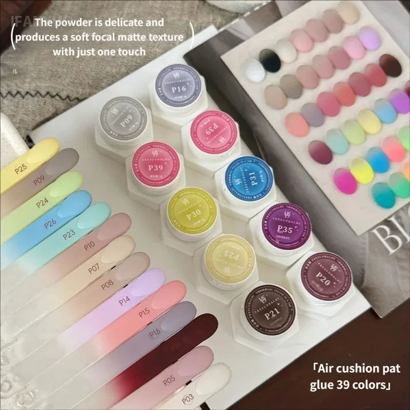 Air Cushion Patting Gel, High Saturation Blush Gradient Ombre Nail Art Gel, No Wipe Painting Transfer UV LED Soak Off Polish - Image 4