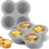 Air Fryer Egg Mold, 4 Cups Silicone Air Fryer Baking Pan Non-Stick for Egg Bites, Cupcake, Muffin, Tart, Frittata,Quiche