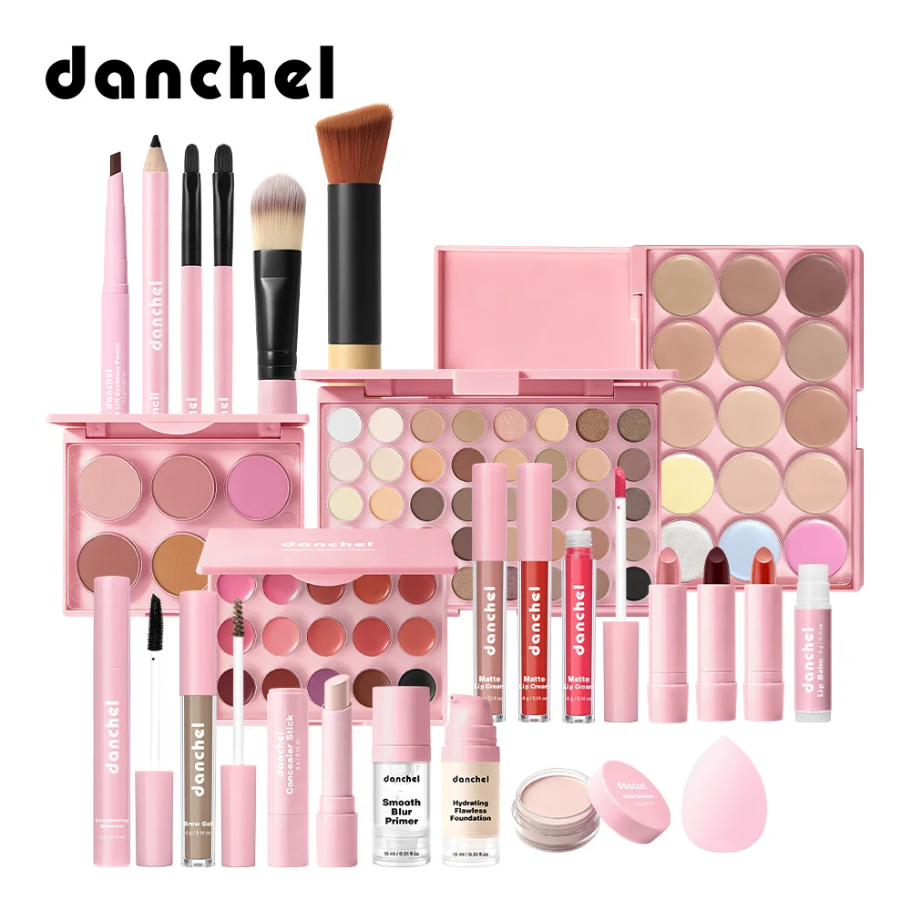 All in One Makeup Kit Full Makeup Kit Gift for Women Teen Girl Eyeshadow Blush Foundation Primer Brush Lipstick Lipgloss Cosmeti