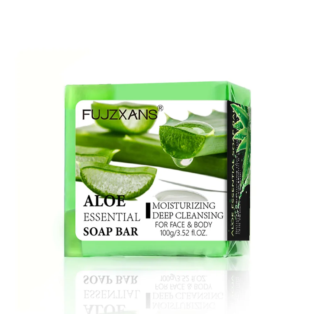 Aloe Vera Soap For Face 100g Facial and Body Moisturizing Cleansing Handmade Soap Bar With Essential Oil - Image 6