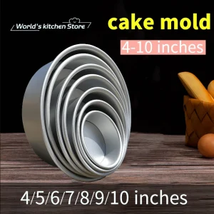 Aluminum Alloy Die Round 4/5/6/7/8/9/10 Inch Cake Mold Cake Template Baking Dish Baking Mould Pan Pattern Bakeware Tool Cozinha
