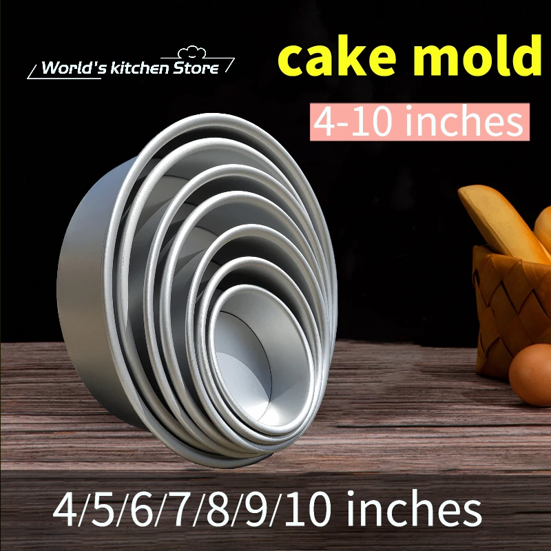 Aluminum Alloy Die Round 4/5/6/7/8/9/10 Inch Cake Mold Cake Template Baking Dish Baking Mould Pan Pattern Bakeware Tool Cozinha
