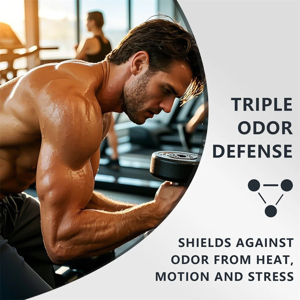 Aluminum Deodorant For Men High Endurance 72H Sweat Defense Odor Protection 24/7 Freshness Lasting Scent,Pure Sport Scent 74g - Image 3