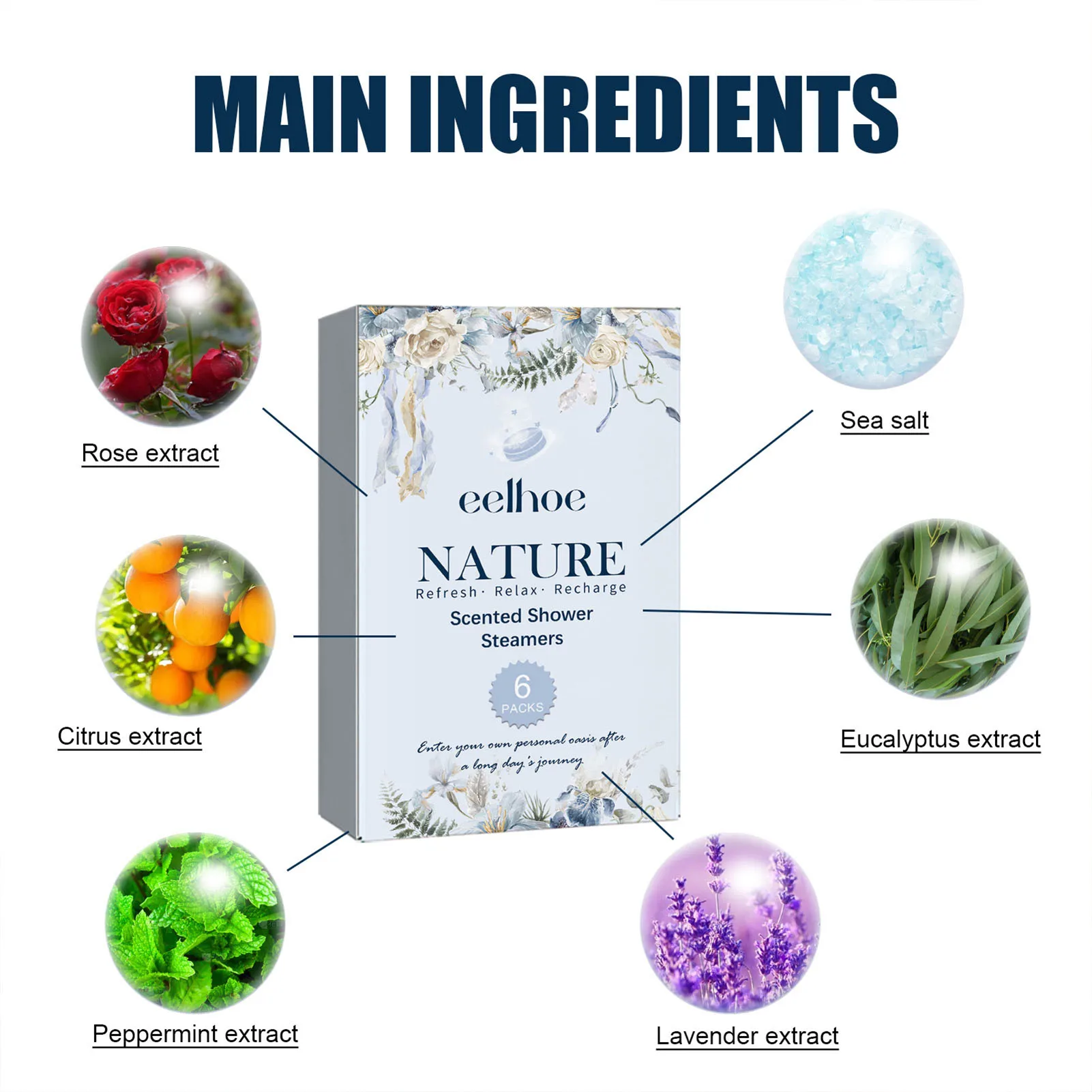 Aromatherapy Shower Steamers Long-lasting Fragrance Nighttime Shower Tablets Bath Bombs for Bathbombs Spa Relaxation Gifts - Image 4