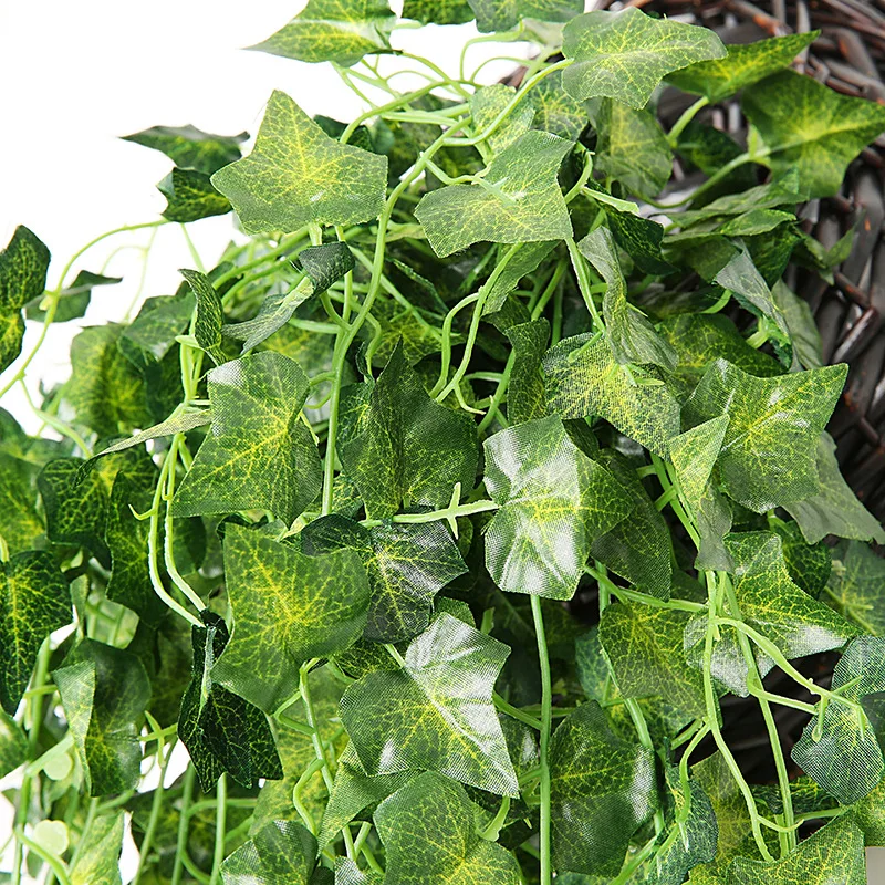 Artificial Basket Rattan Hanging Plants Ivy Vine Fake Leaves Greeny for Home Room Garden Wedding Garland Wall Outside Decoration - Image 3