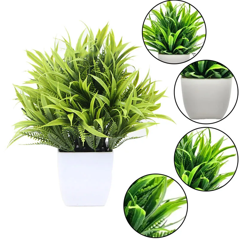 Artificial Bonsai Green Fake Plant Eucalyptus Potted PlantforIndoor and Outdoor Home Bedroom Garden Decoration Artificial Plants - Image 4