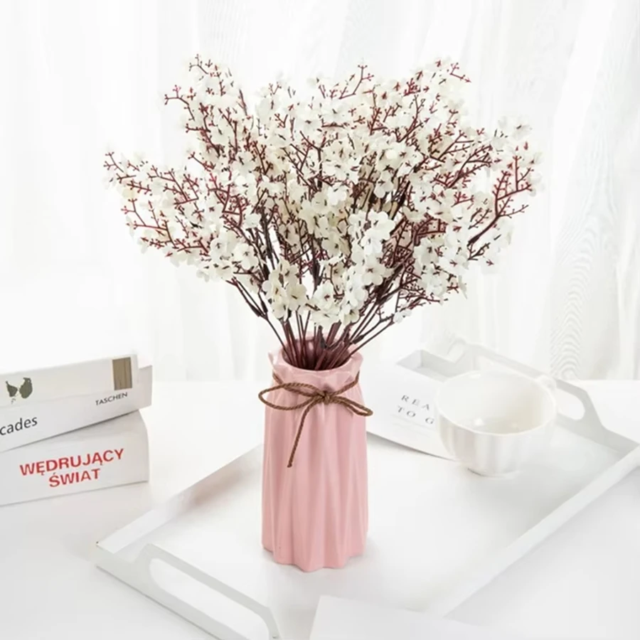 Artificial Flower Silk Gypsophila Peach Home Arch Table Outdoor Garden Wedding Bridal Bouquet Festival DIY Gift Decoration Props - Image 3