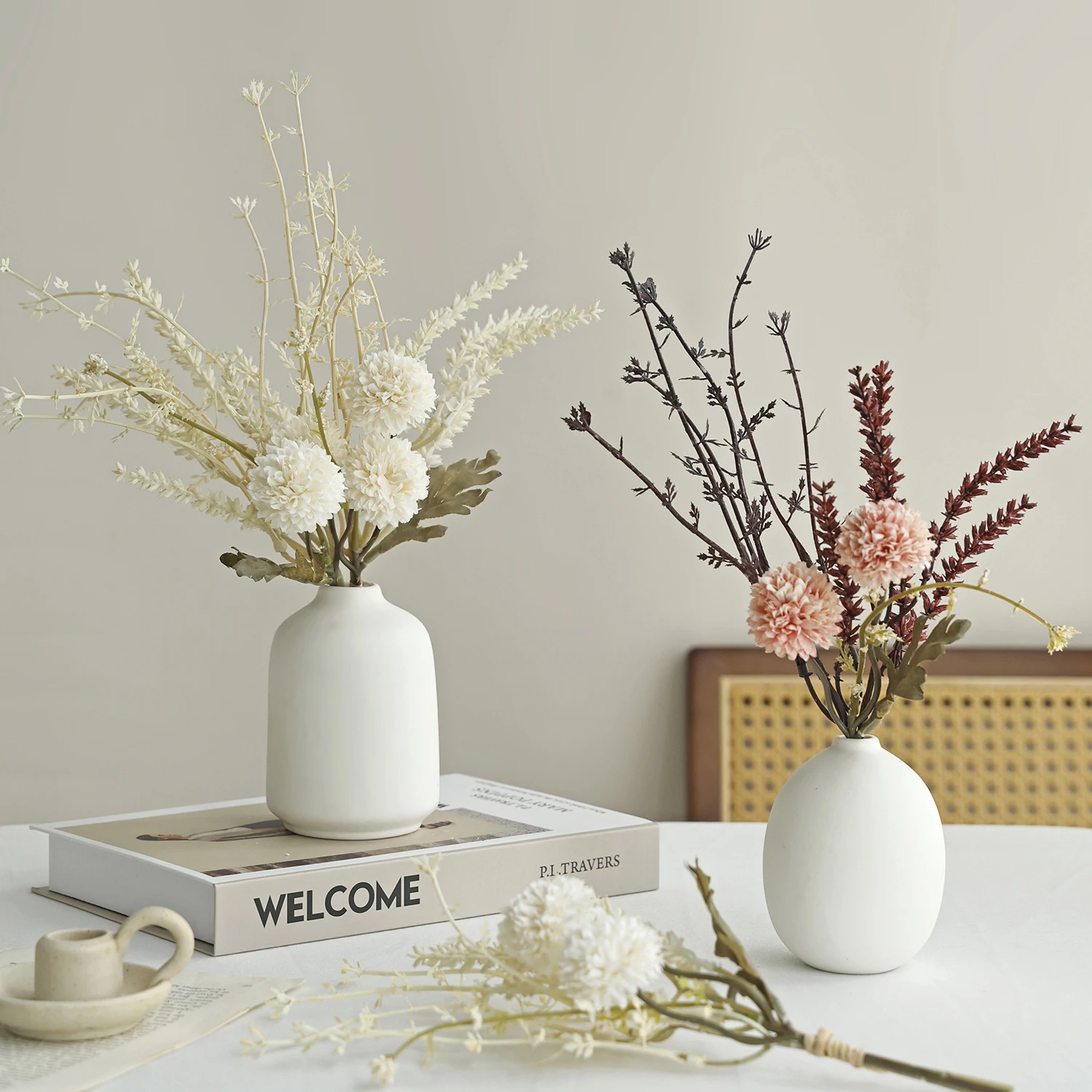 Artificial Flowers Combination High Quality Wedding Wreath Bridal Bouquet Decora Valentine Home Room Table Gift Vase Box Props - Image 4