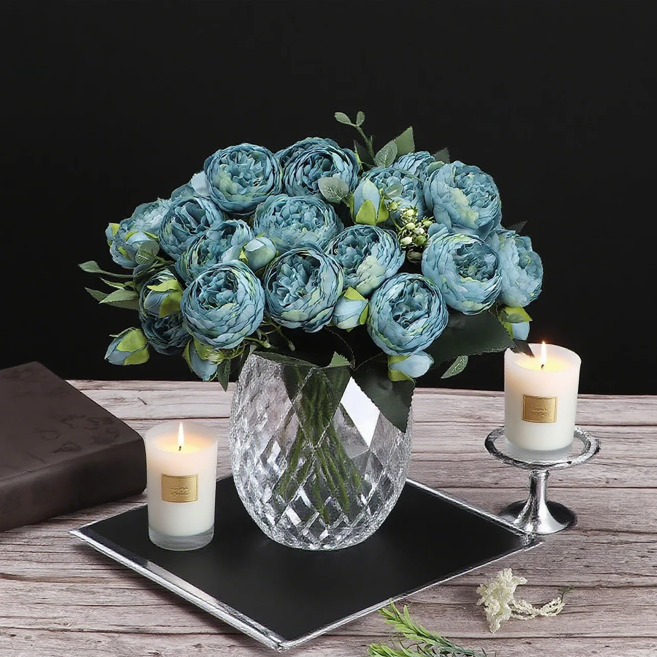 Artificial Flowers Rose Silk Peony Brial Bouquet Home Room Table Decora Festival Wedding Scrapbook Fake Plants Diy Gifts Props - Image 4