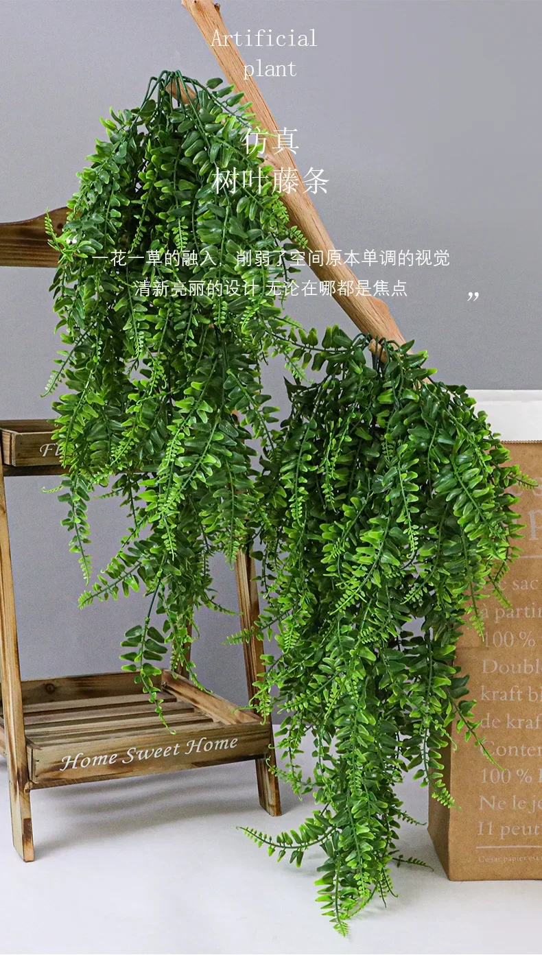 Artificial Hanging Plants 32 Inch Fake Boston Ferns Plastic Fake Plants for Wall House Wedding Garland Indoor Outdoor Decoration - Image 6