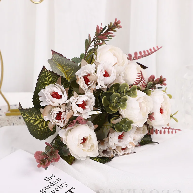 Artificial Peonies Silk Peony Flowers Plants Artificial Flowers for Home Hotel Wedding Christmas Tables Arrangement Flower Decor - Image 2