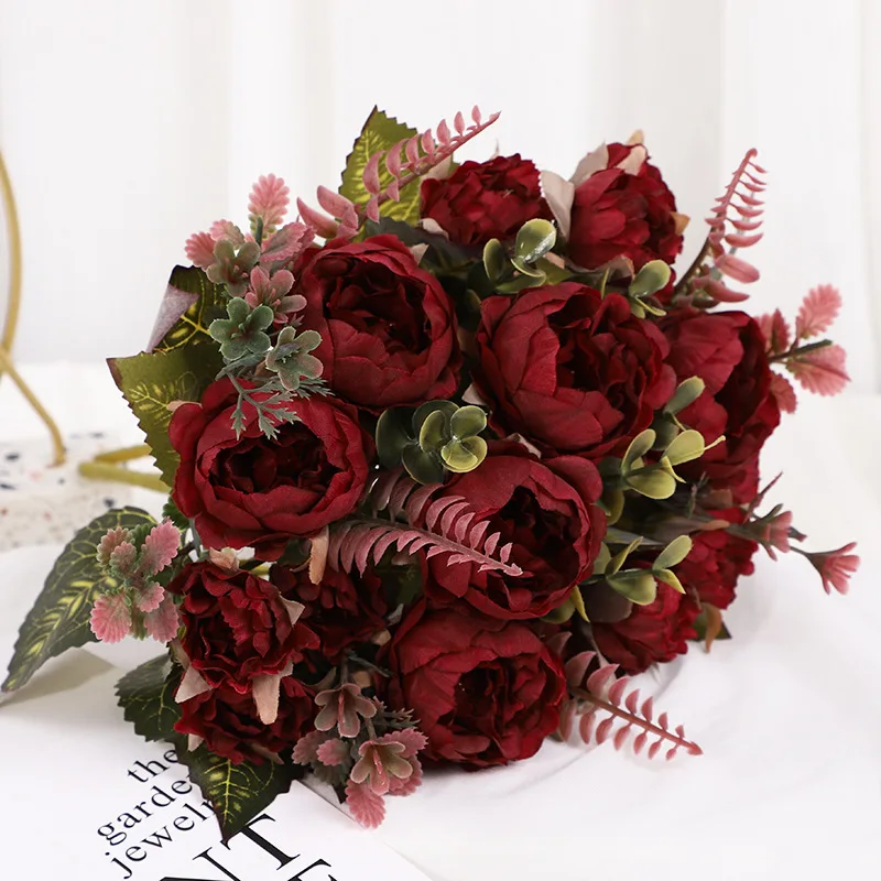 Artificial Peonies Silk Peony Flowers Plants Artificial Flowers for Home Hotel Wedding Christmas Tables Arrangement Flower Decor - Image 4
