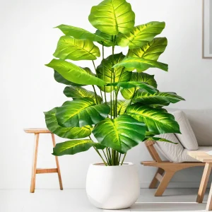 Artificial Plant Purple Water Lily Apple Leaf Violin Leaf Potted Plant Ornamental Suitable for Able Home Decor