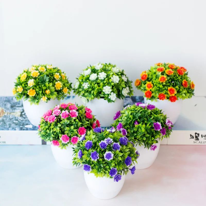 Artificial Plants Green Bonsai Small Tree Pot Plants Fake Flower Potted Ornaments for Home Hotel Garden Party Craft Plant Decor - Image 3