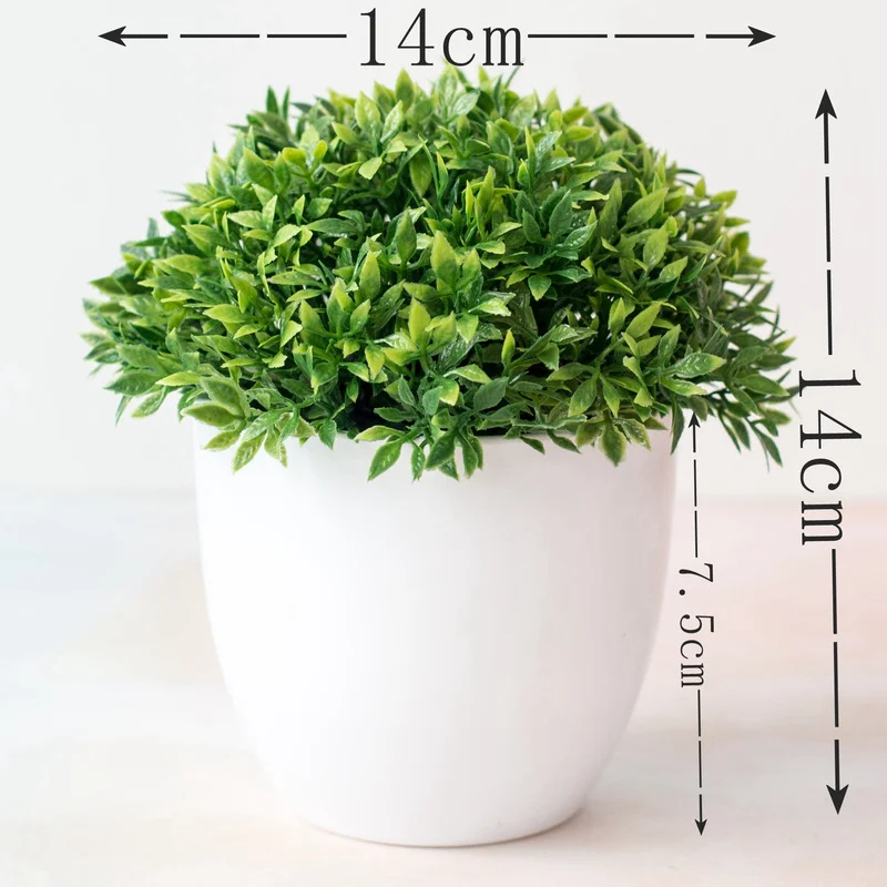 Artificial Plants Green Bonsai Small Tree Pot Plants Fake Flower Potted Ornaments for Home Hotel Garden Party Craft Plant Decor - Image 6