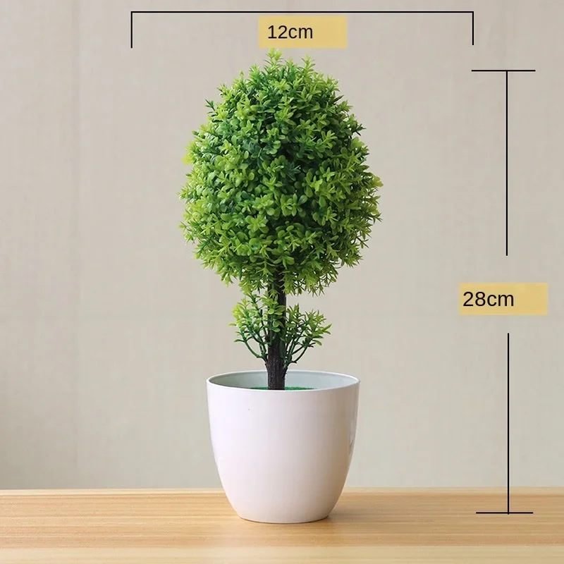 Artificial Plants Potted Bonsai Green Small Tree Plants Fake Flowers Potted Ornaments for Home Garden Decor Party Hotel Decor - Image 3