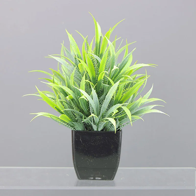 Artificial Plants Potted Green Bonsai Small Tree Grass Plants Office Farmhouse Bathroom Table Home Garden Decor Wedding Party - Image 6
