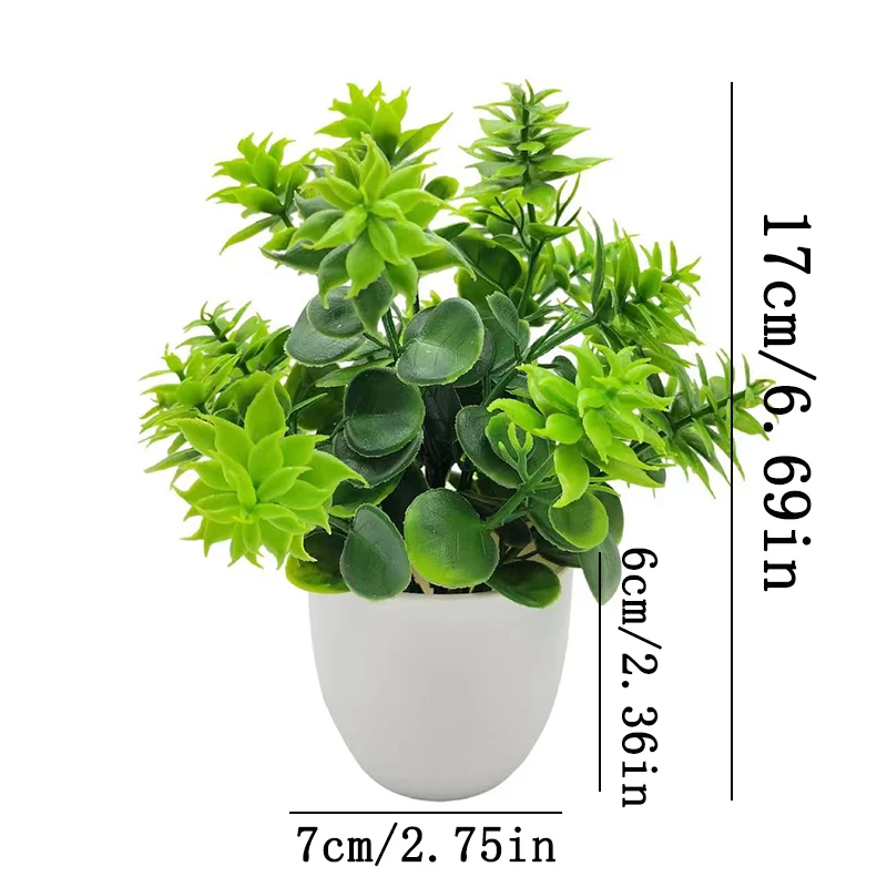 Artificial Plants with Plastics Pots Perfect Greenery for Home DecorationsOffice Desk Living Room and Bedroom Decoration - Image 4