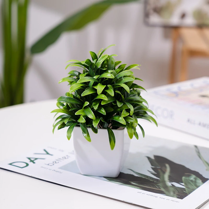 Artificial Plants with Plastics Pots Perfect Greenery for Home DecorationsOffice Desk Living Room and Bedroom Decoration - Image 3