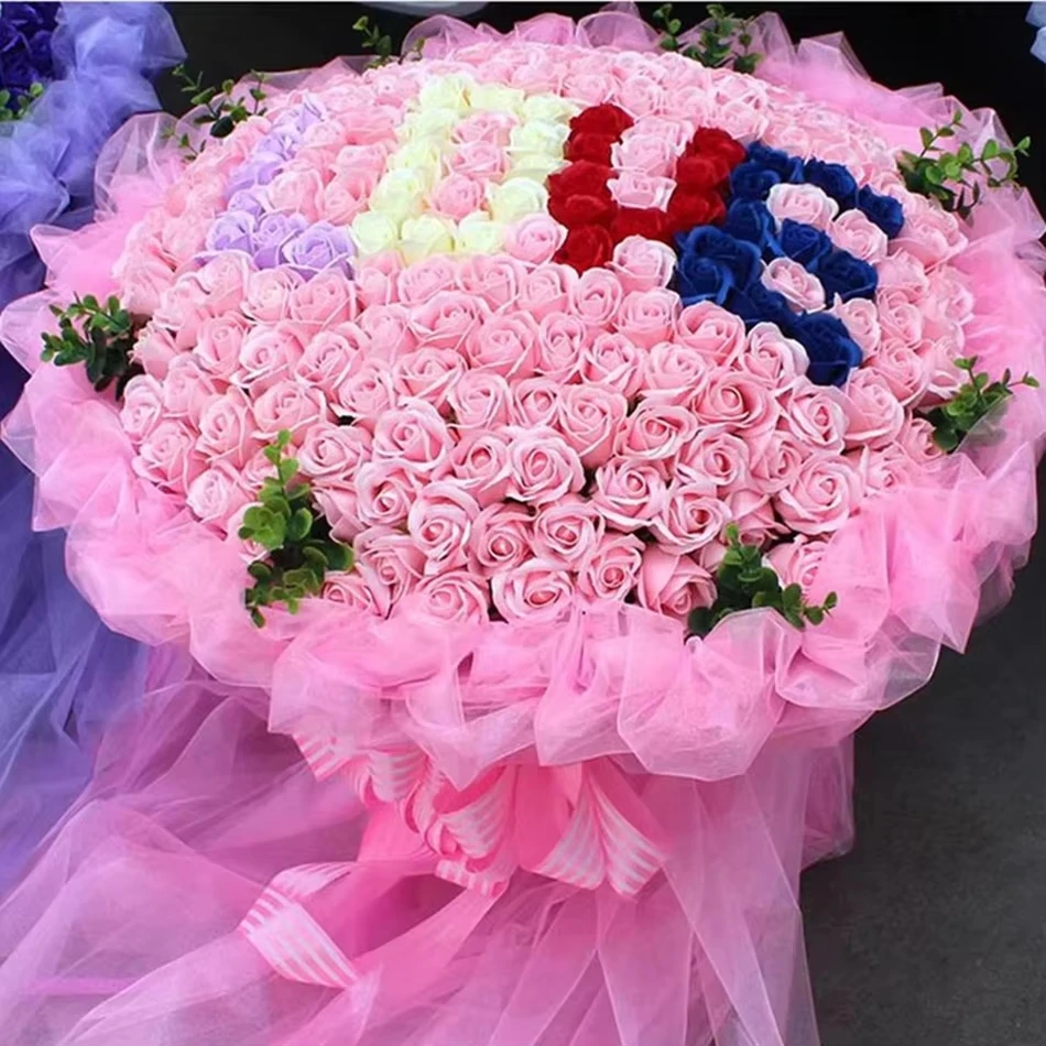 Artificial Rose Soap Flower Wedding Home Garden Home Room Wedding Decoration Diy Decorative Gift Box Bride Bouquet Ornament Arch