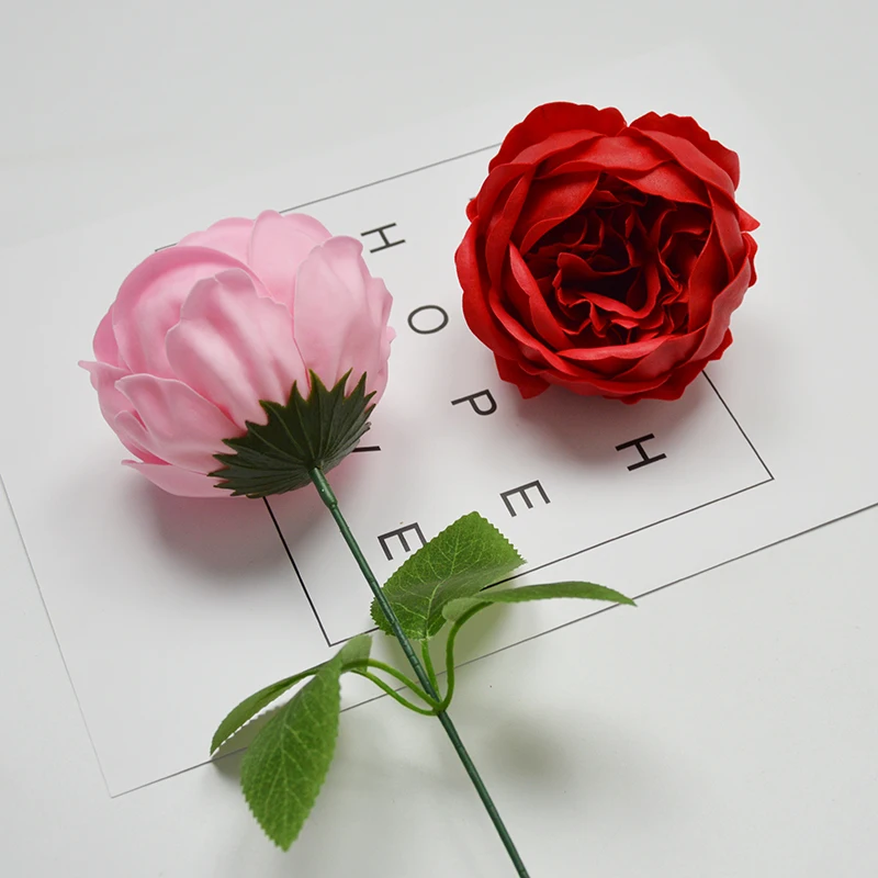 Artificial Soap Peony Flower Head 9cm DIY Bouquet Gift Box Filler Wedding Mother Valentine Birthday Home Decor 2/16Pcs Optional - Image 4