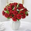 Artificial flower silk rose home office party vase decoration outdoor garden Valentine's Day bride wedding bouquet DIY gift prop