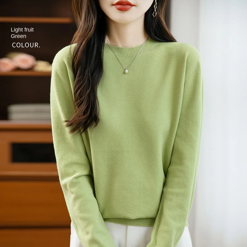 Autumn And Winter Knitted Pullover Wool Sweater, Round-Neck, Fashionable And Comfortable Long-Sleeved Sweater For Women - WQ102 - Image 6