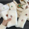 Autumn And Winter Socks, White Mink Fur Christmas Socks, Snowman Santa Claus Christmas Tree Elements, Thickened Warm Socks