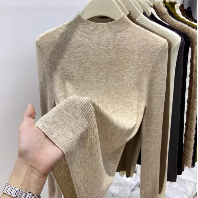 Autumn Winter Turtleneck Women Sweater Long Sleeve Solid Slim Pullover Warm Casual Elegant Luxury Jumper Knitwear Base Layer Top - Image 3