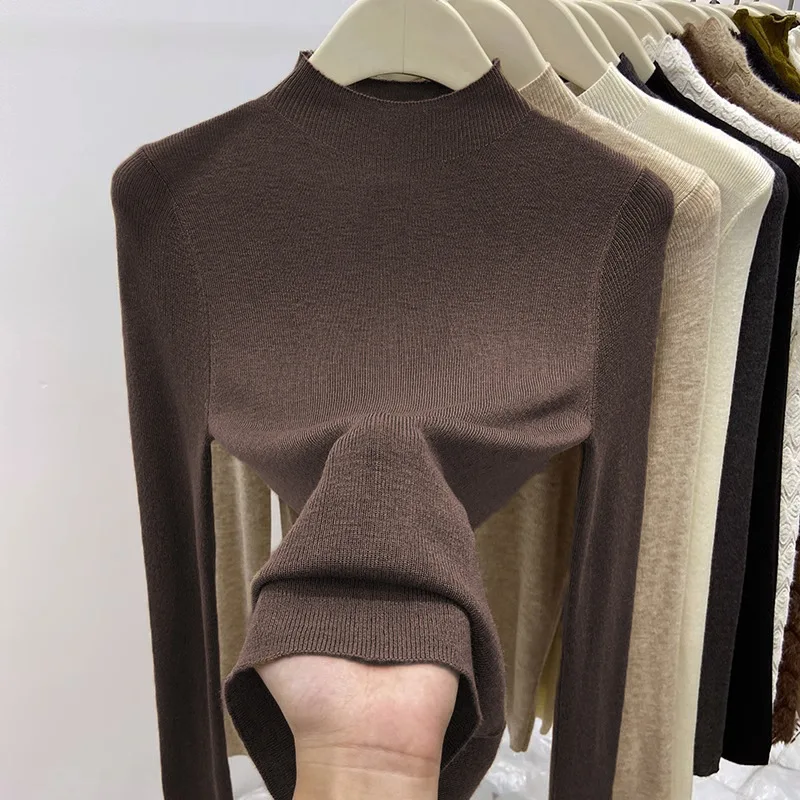 Autumn Winter Turtleneck Women Sweater Long Sleeve Solid Slim Pullover Warm Casual Elegant Luxury Jumper Knitwear Base Layer Top - Image 4