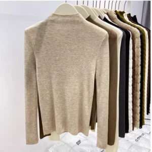 Autumn Winter Turtleneck Women Sweater Long Sleeve Solid Slim Pullover Warm Casual Elegant Luxury Jumper Knitwear Base Layer Top